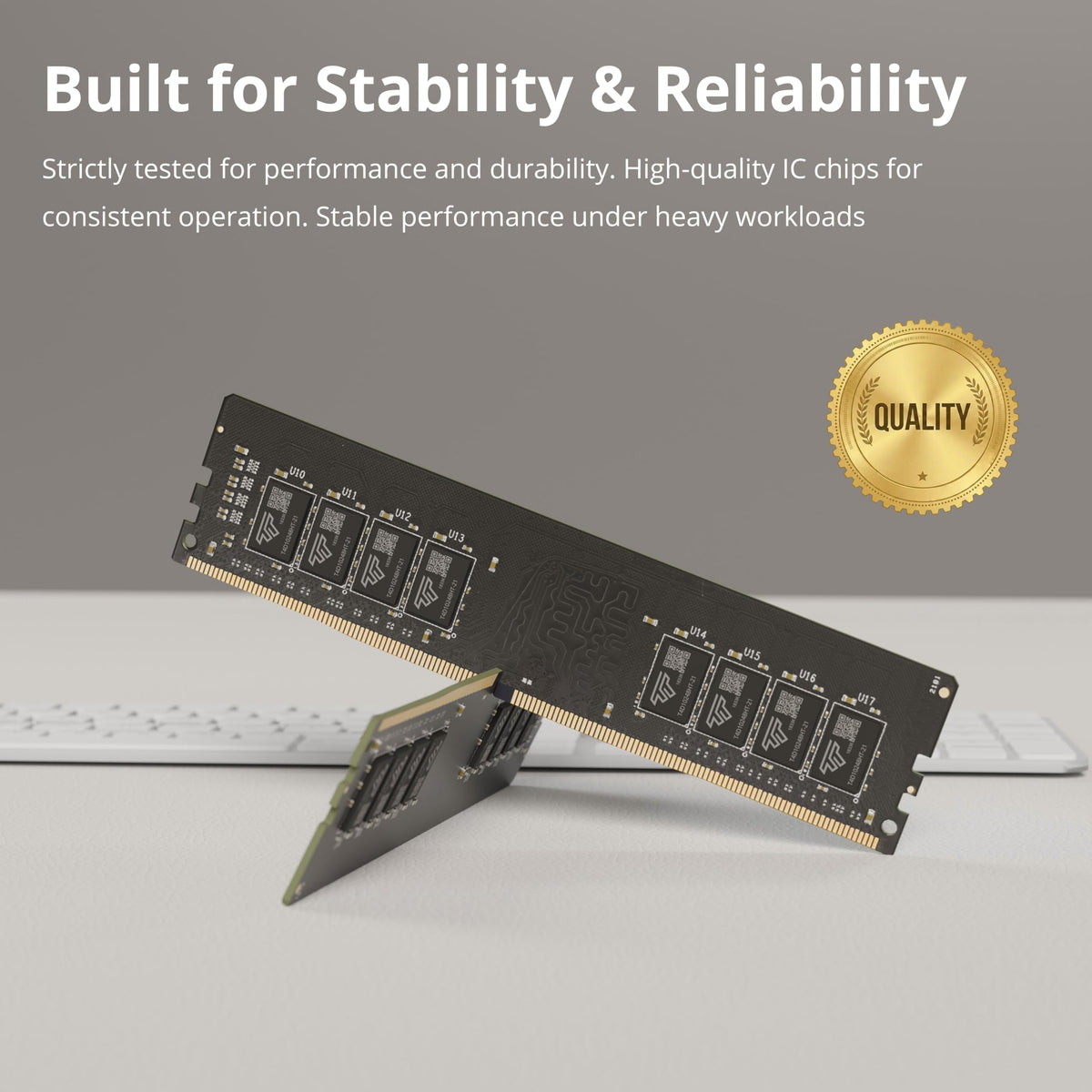 Timetec 8GB DDR4 2400MHz (PC4-2400T) PC4-19200 UDIMM Desktop RAM - 288-Pin 1.2V CL17 Non-ECC Unbuffered DIMM Memory Module Upgrade