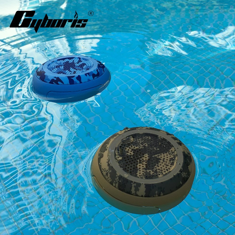 CYBORIS Small Portable Bluetooth Speaker, Portable Shower Speakers IPX7 Waterproof Wireless Floating Pool Mini Outdoor Speakers Handsfree