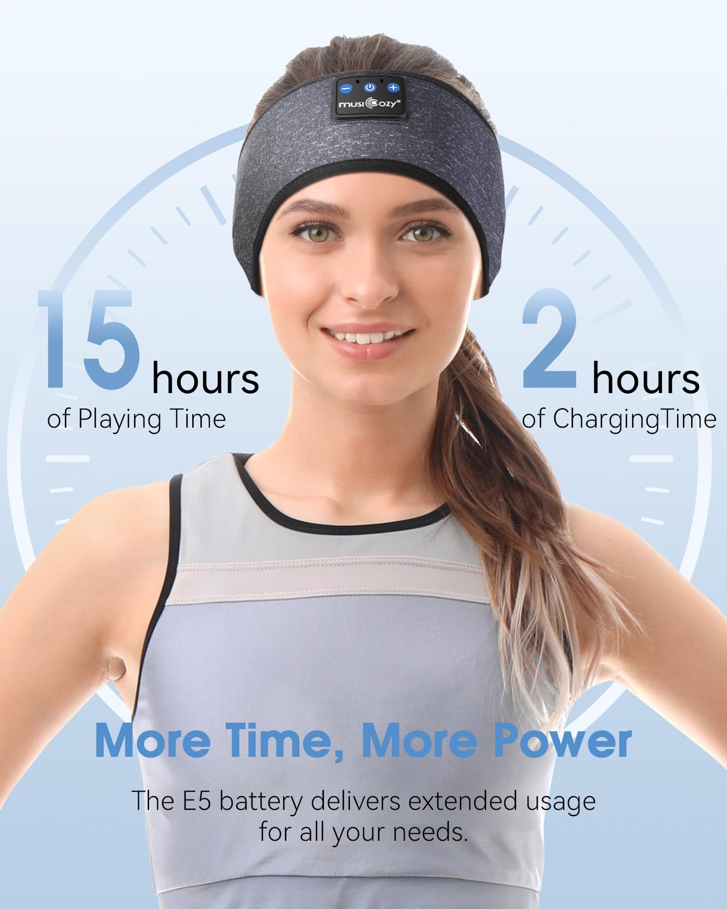 MUSICOZY Sleep Headphones Bluetooth 5.4 Headband Headphones, Wireless Earphones Music Sleep Earbuds for Side Sleepers Sleeping Eye Mask for Women Men…