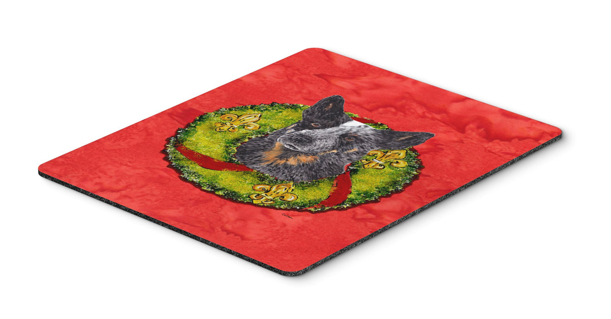 Caroline's Treasures SC9090MP Australian Cattle Dog Christmas Wreath Mouse Pad, Hot Pad or Trivet for Home Office Gaming Working Computers Laptop