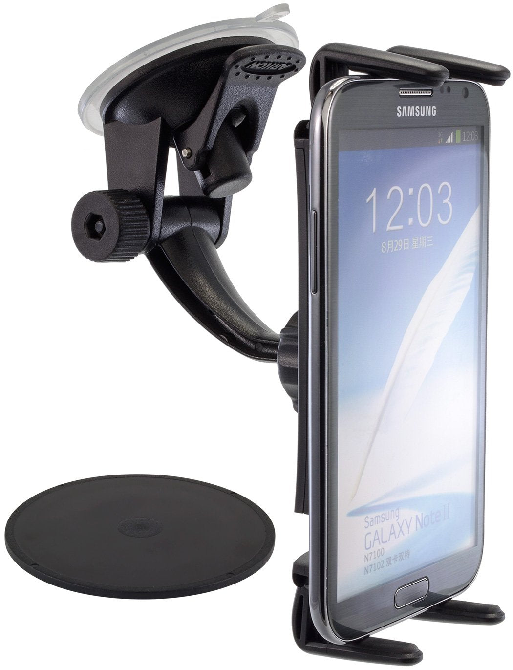 ARKON Mounts Windshield and Dash Suction Car Mount Holder | Secure Phone & Small Tablet Holder | Firm Windshield Suction | Compatible with iPhone