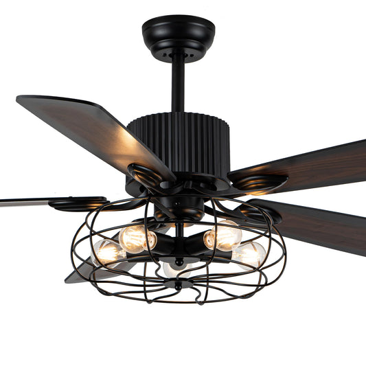 Dawn Whisper 52 Inch Farmhouse Ceiling Fans with Lights for Living Room