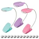 LUXSWAY Book Light for Reading at Night in Bed Kids Bookmark Bed Clip Book Lights for Kids Lamp Portable LED Reading Light with Flexible Cordless