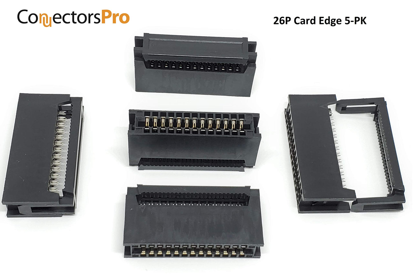 PC Accessories 26 Pins 2.54mm IDC Card Edge Connector for 1.27mm Flat Ribbon Cable, 26P CE26 5-Pack
