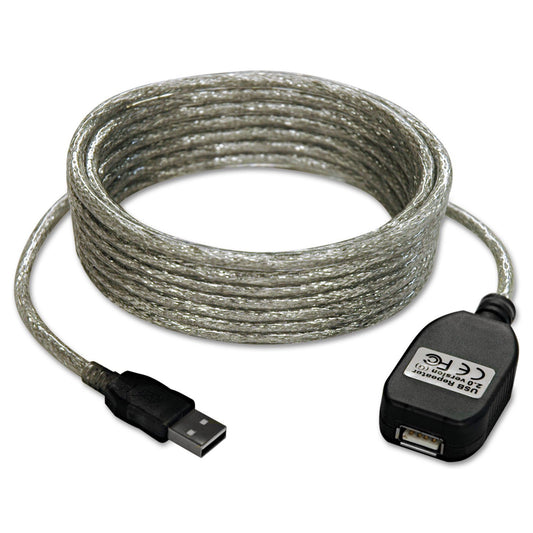 Tripp Lite USB 2.0 Hi-Speed Active Extension Repeater Cable, USB-A (M/F), 16 Feet / 4.88 Meter Cable, Daisy-Chain up to 80 Feet / 24.38 Meters, 3-Year