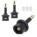 GELRHONR Digital Fiber Optic Toslink to 3.5mm Jack (Mini Toslink),Female to 3.5 mm Mini Male Optical Audio Connector Adapter?3pack?