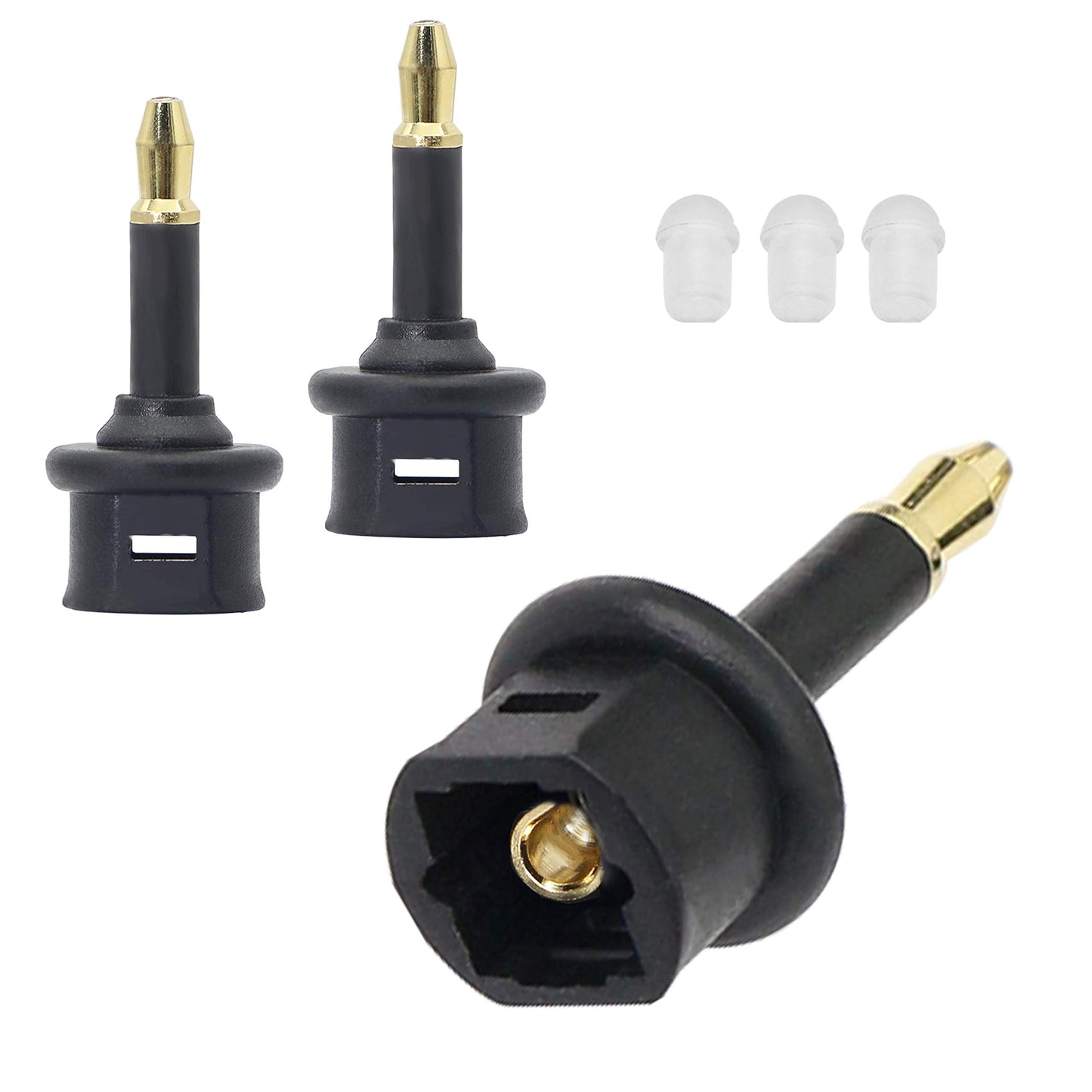 GELRHONR Digital Fiber Optic Toslink to 3.5mm Jack (Mini Toslink),Female to 3.5 mm Mini Male Optical Audio Connector Adapter?3pack?