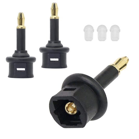 GELRHONR Digital Fiber Optic Toslink to 3.5mm Jack (Mini Toslink),Female to 3.5 mm Mini Male Optical Audio Connector Adapter?3pack?