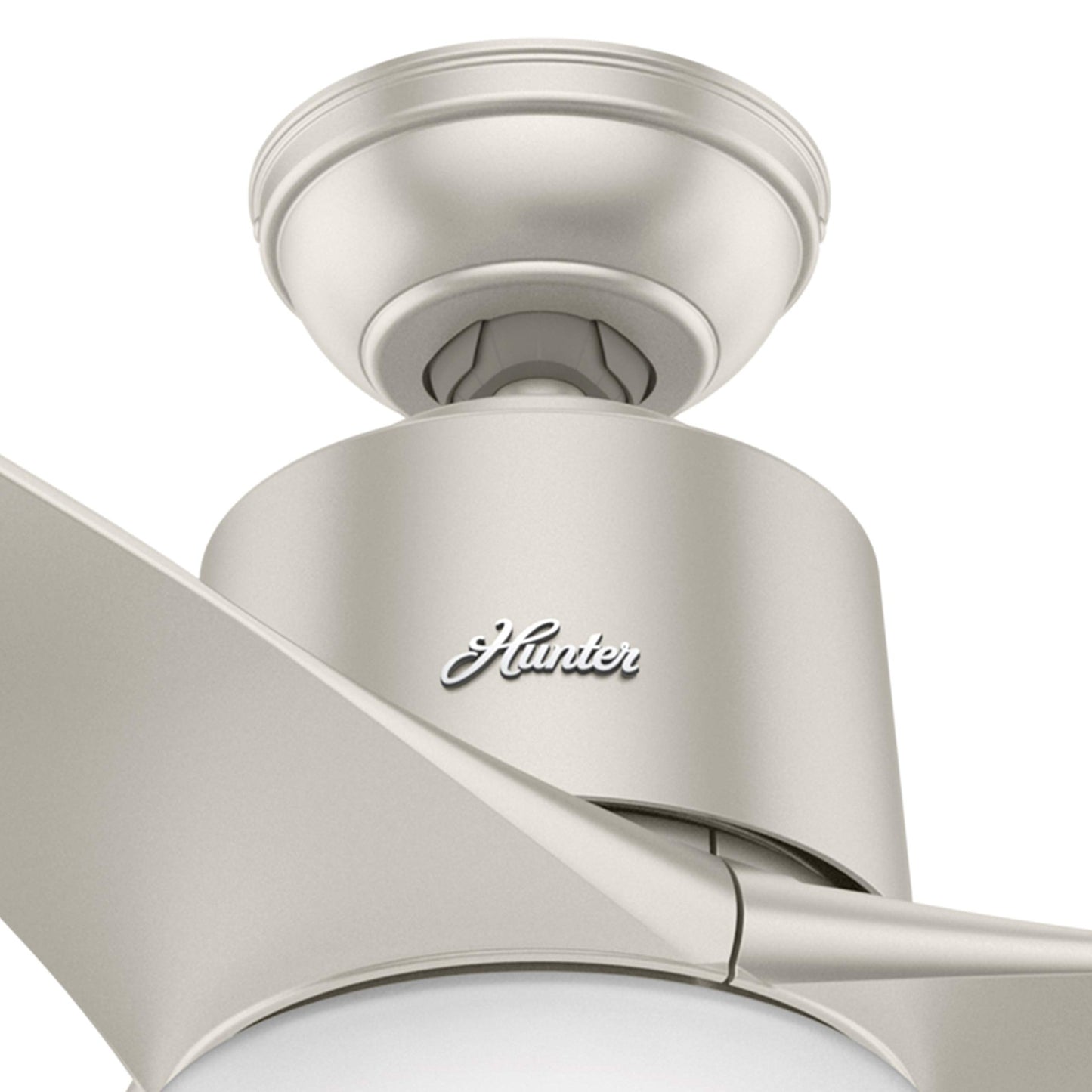 Hunter Fan 54 inch Modern Matte Nickel Indoor Ceiling Fan with Light Kit and Remote Control (Renewed)