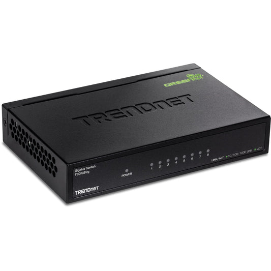TRENDnet 8-Port Gigabit GREENnet Switch, Ethernet Network Switch, TEG-S82G