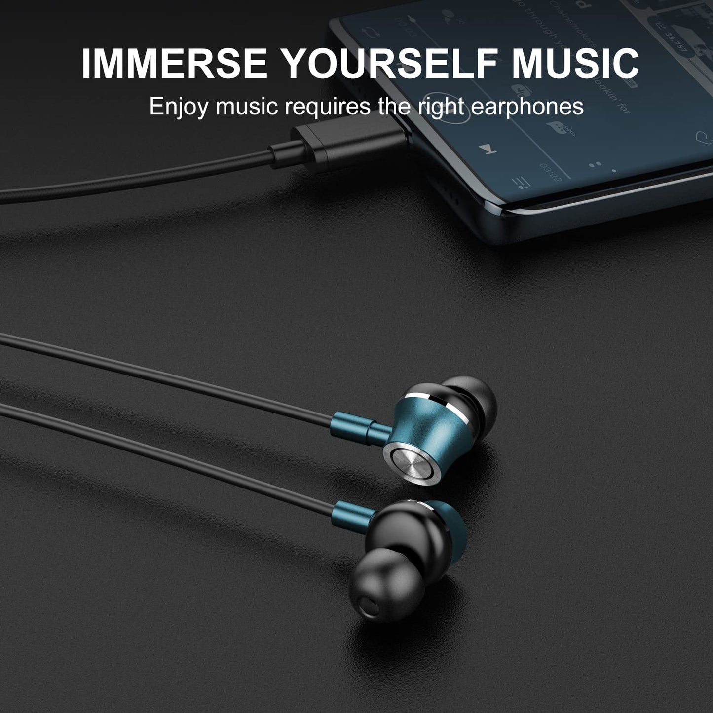 Rayhontech USB C Wired Earbuds, in Ear Earphones for Laptop PC with Microphone, Magnetic Noise Isolation Headset Compatible for iPhone 16 15 Pro Max…