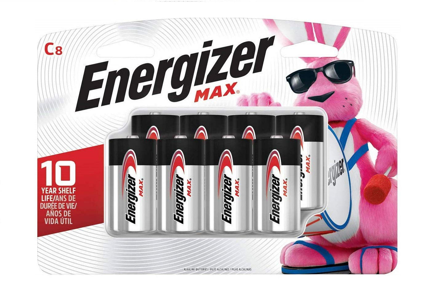 Energizer MAX C Batteries (8 Pack), C Cell Alkaline Batteries