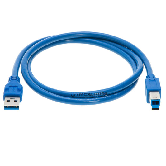 Cables Direct Online USB 3.0 Cable 3FT, Male to Male Type A to Type B Double Sided Cord for Data Transfer Compatible with PC, Laptop, Hard Drive, DVD