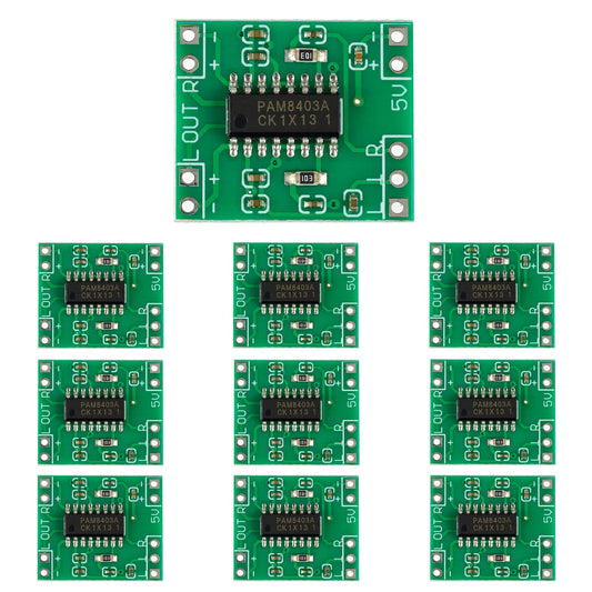 EPLZON PAM8403 Ultra Mini Digital Power Amplifier Board 2×3W Class D 2.5-5V Input can be Powered by USB(Pack of 10 pcs)