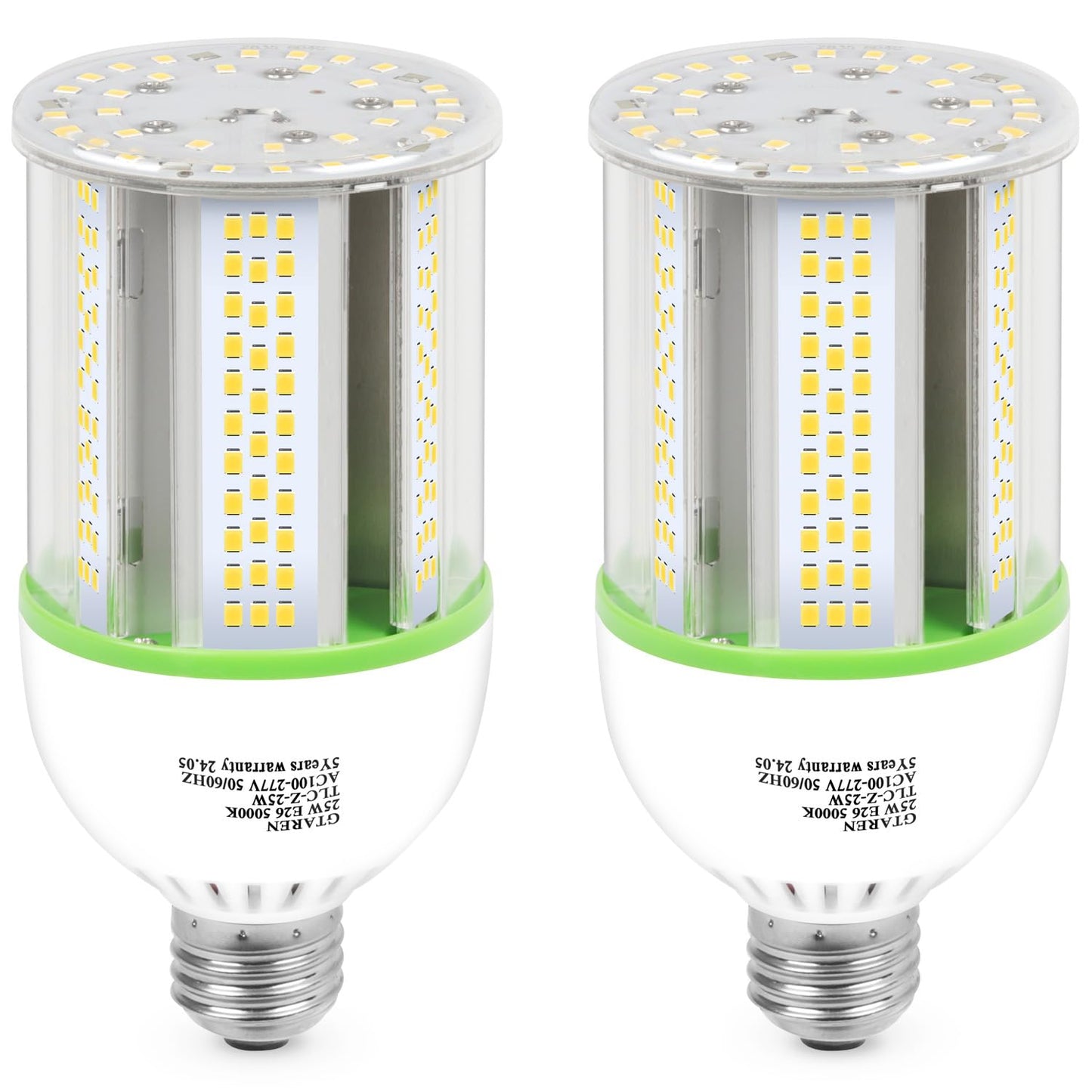 GTAREN E26 LED Bulb, 25W Corn Light, 250W Equivalent, 3500 Lumens, 5000K Daylight White, CFL MH HID Replacement - Indoor Outdoor Basement Backyard