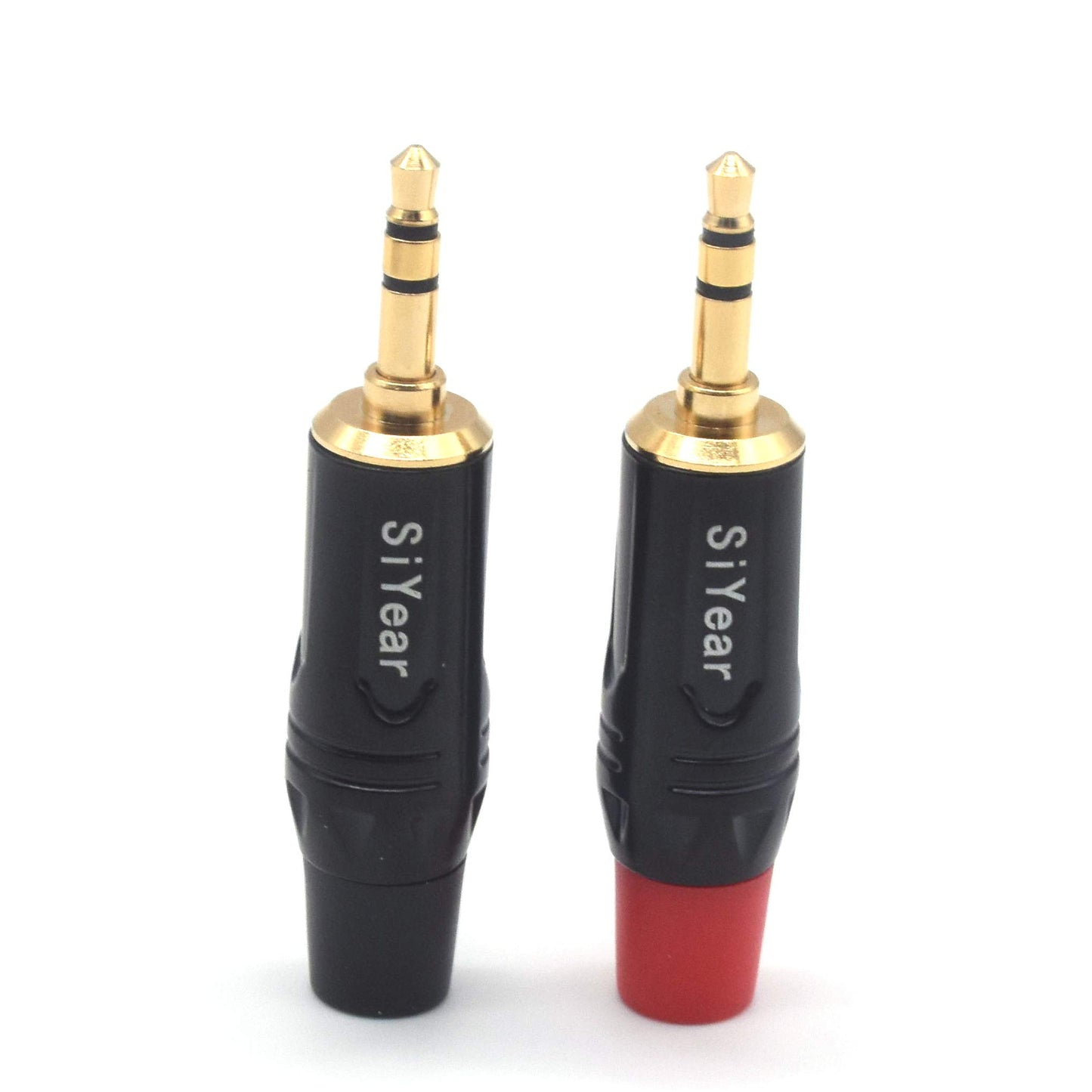 SiYear 3-Pole 3.5mm Stereo Headphone Jack Male Plug Repair Replacement Solder Adapter, 3.5mm (1/8inch) Solder Type DIY Audio Cable Connector(2PACK)