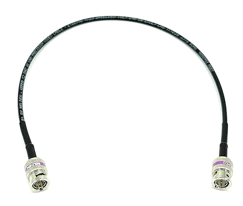 AV-Cables 12G 4K HD SDI BNC - BNC Cable 4855R Mini RG59 (1.5ft, Black)