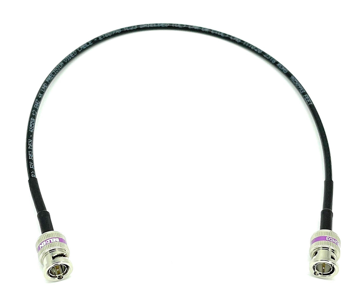 AV-Cables 12G 4K HD SDI BNC - BNC Cable 4855R Mini RG59 (1.5ft, Black)