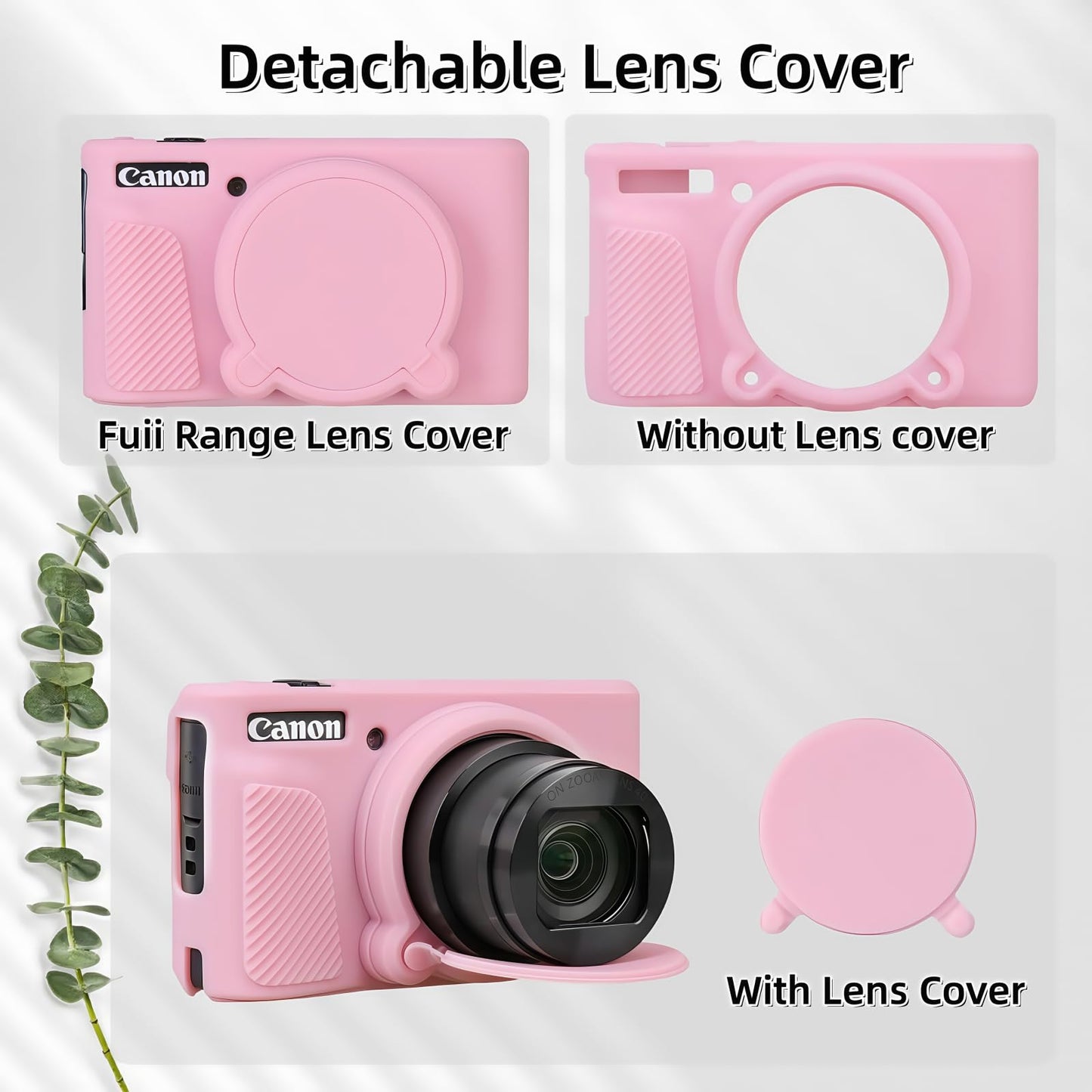 SZHSYJY Camera Case for Canon PowerShot SX740/ SX730 Digital Camera,Soft Silicone Protective Bag Removable Lens Cover,Anti-Scratch Slim Fit