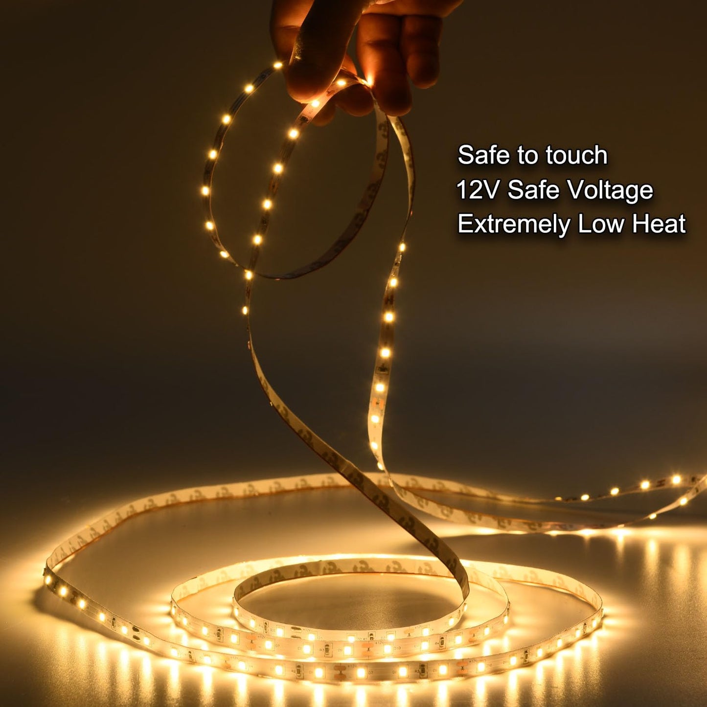 JUNWEN Flexible LED Strip Lights, Warm White,20ft 360LEDs 2835 LED Ribbon, String Light, 12V Tape Lights, Non Waterproof, Under Cabinet Children's