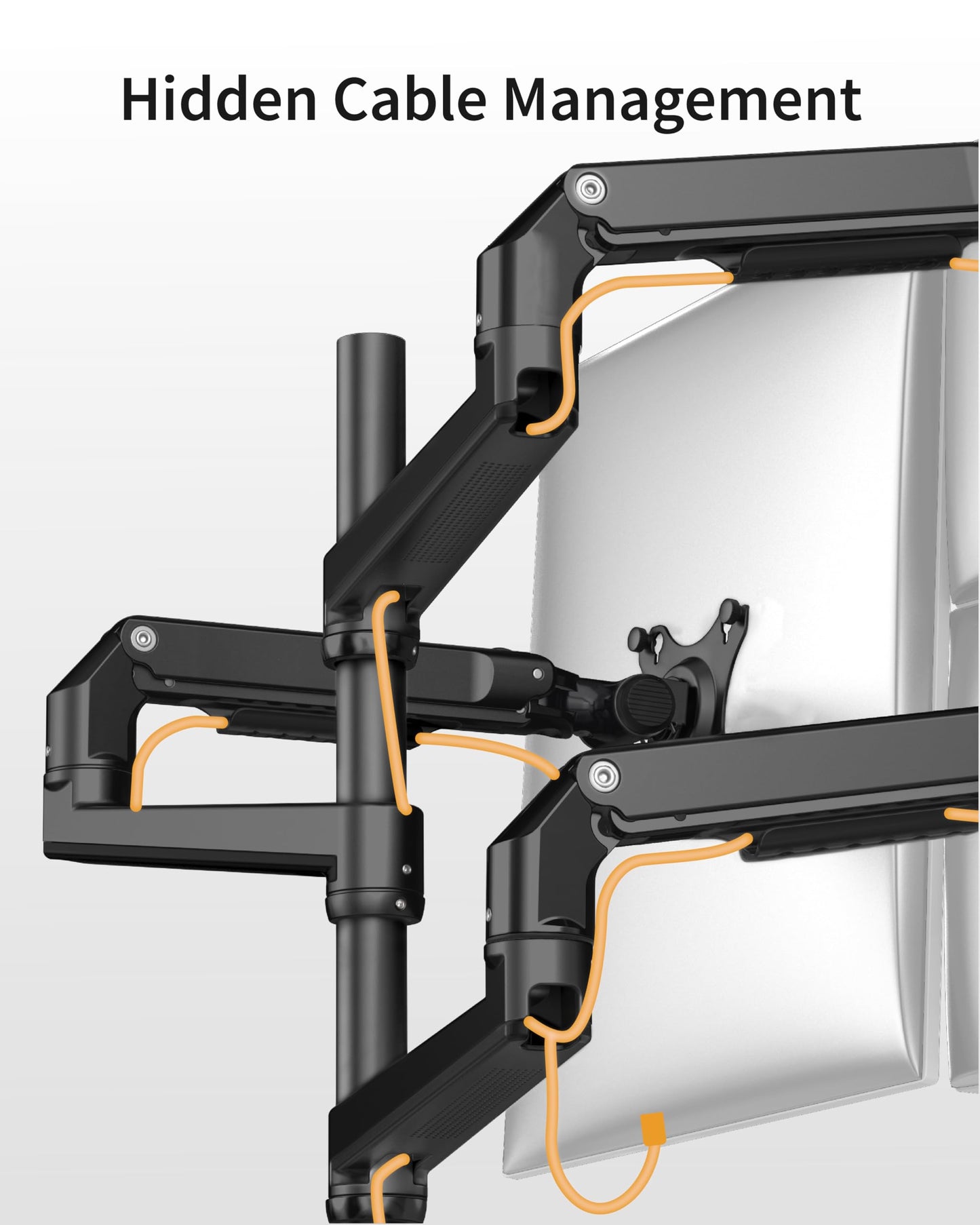 Extension Arm Only for Ergounion Monitor Mounts, to Increase Arm Length, Perfect Upgrade for The E6/W6 Series Monitor Arm | Not Compatible with Other