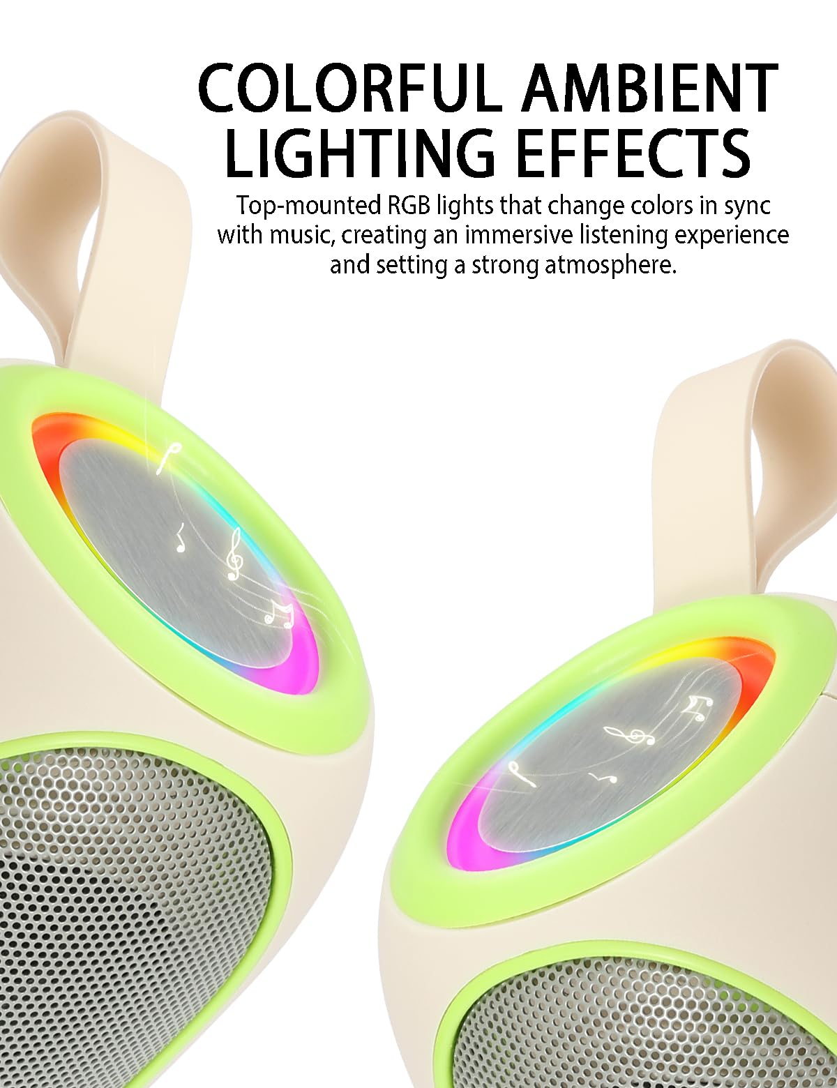 WS-338 Mini Bluetooth Replica Speaker - Portable HD Sound with LED Ring Light, Built-in Microphone, USB/TF Support, Surprise Gift for Music