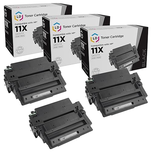 LD Compatible Toner Cartridge Replacement for HP 11X Q6511X High Yield (Black, 3-Pack) Compatible with LaserJet Printers 2420 2420d 2420dn 2420n 2430