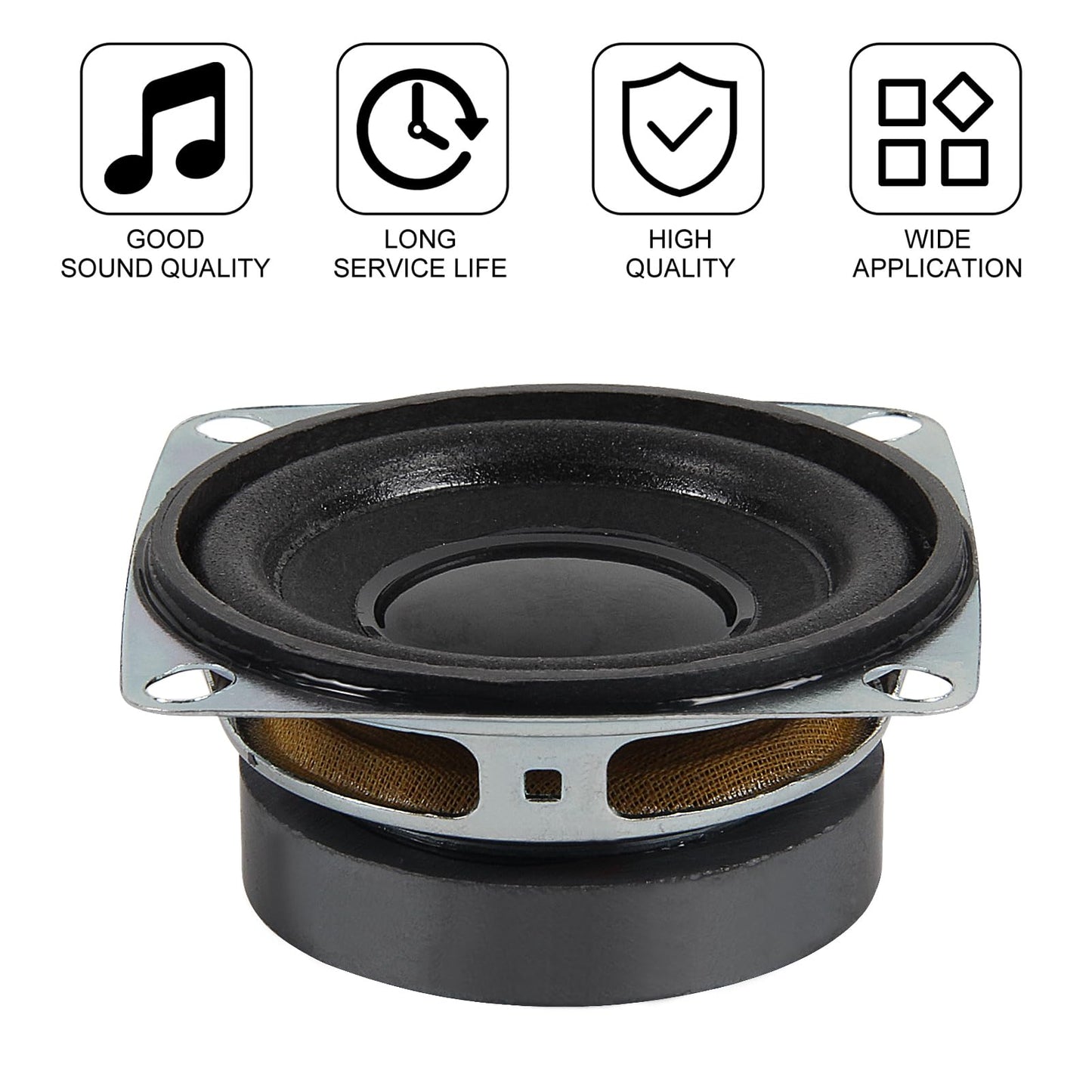 2Pcs 2" 8 Ohm 3W Full Range Woofer Speaker 2inch Stereo udio Sound Home Theater Loudspeaker for DIY Audio Projects and Replacement