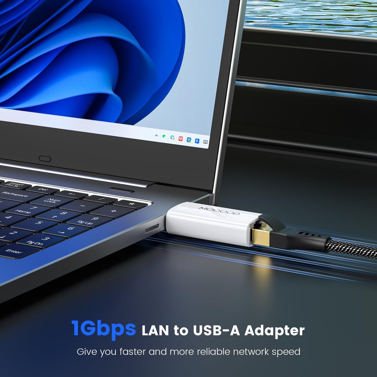 MOGOOD USB3.0 Ethernet Adapter - Gigabit LAN USB Network Adapter for TV, Chromebook, Laptop, Windows, Mac OS, Surface Pro,Amazon fire tv Cube