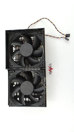 Dell Precision T3500 Dual Fan Assembly - 2x 35W 2V 3500RPM Plastic Computer Cooling Fans for Desktop