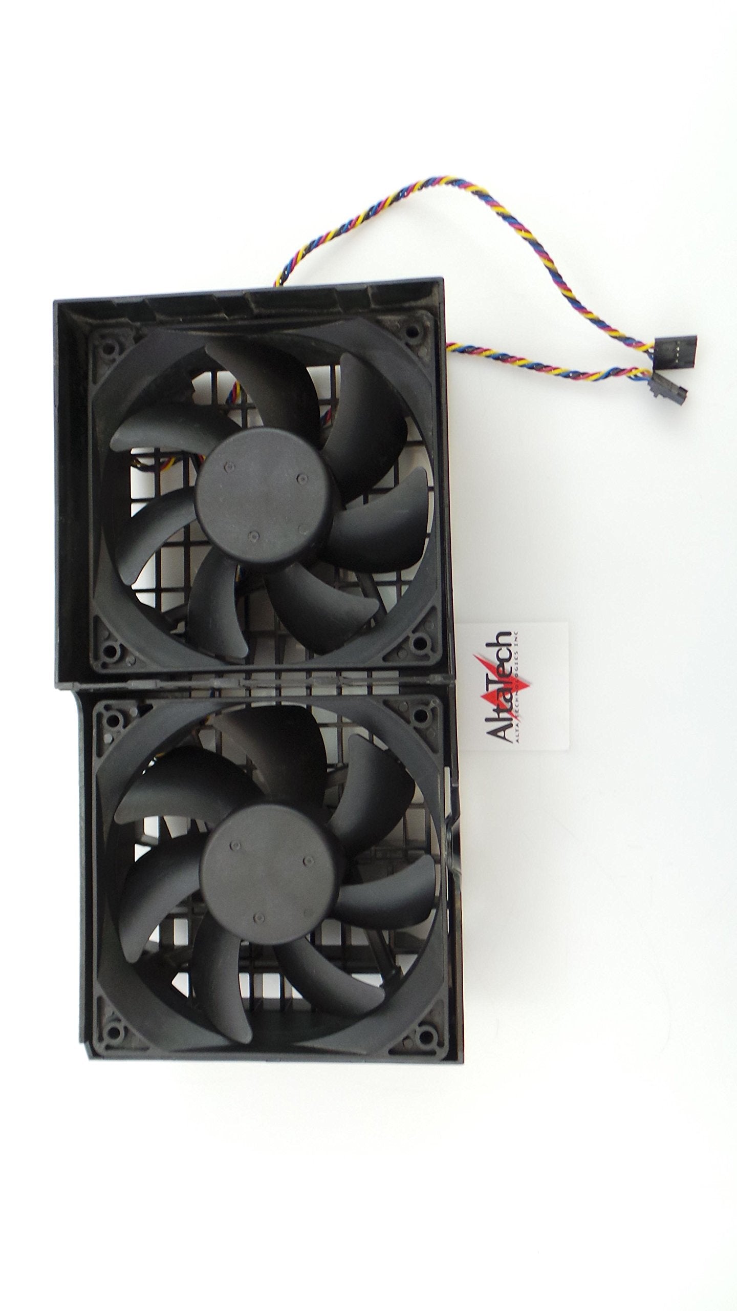 Dell Precision T3500 Dual Fan Assembly - 2x 35W 2V 3500RPM Plastic Computer Cooling Fans for Desktop