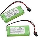 HQRP 2-Pack Cordless Phone Battery Compatible with Uniden DECT1588, DECT1363BK, DECT1560, DECT1580 Interstate Batteries ATEL0031 TEL0031 Replacement