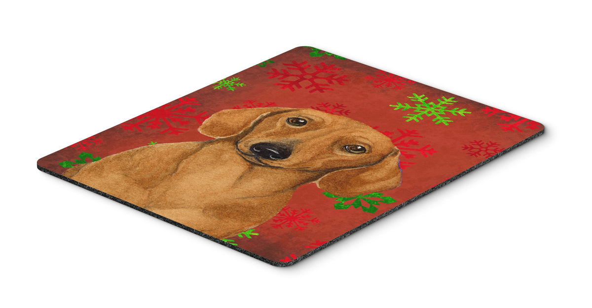 Caroline's Treasures LH9312MP Dachshund Red and Green Snowflakes Holiday Christmas Mouse Pad, Hot Pad or Trivet for Home Office Gaming Working