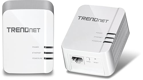 TRENDnet Powerline 1300 AV2 Adapter Kit, Includes 2 x TPL-422E Powerline Ethernet Adapters, IEEE 1905.1 & IEEE 1901, Gigabit Port, Range Up to 300m