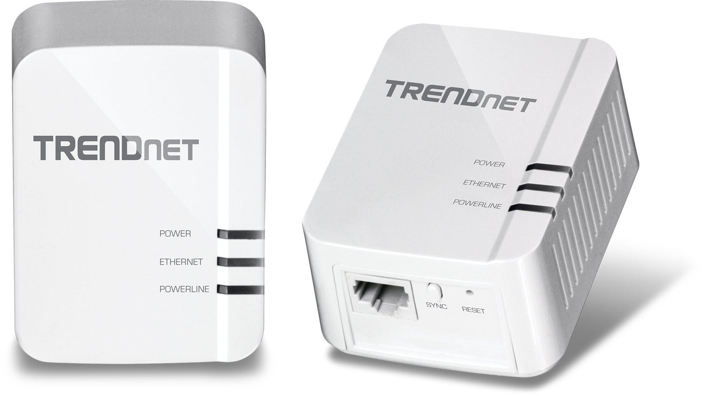 TRENDnet Powerline 1300 AV2 Adapter Kit, Includes 2 x TPL-422E Powerline Ethernet Adapters, IEEE 1905.1 & IEEE 1901, Gigabit Port, Range Up to 300m