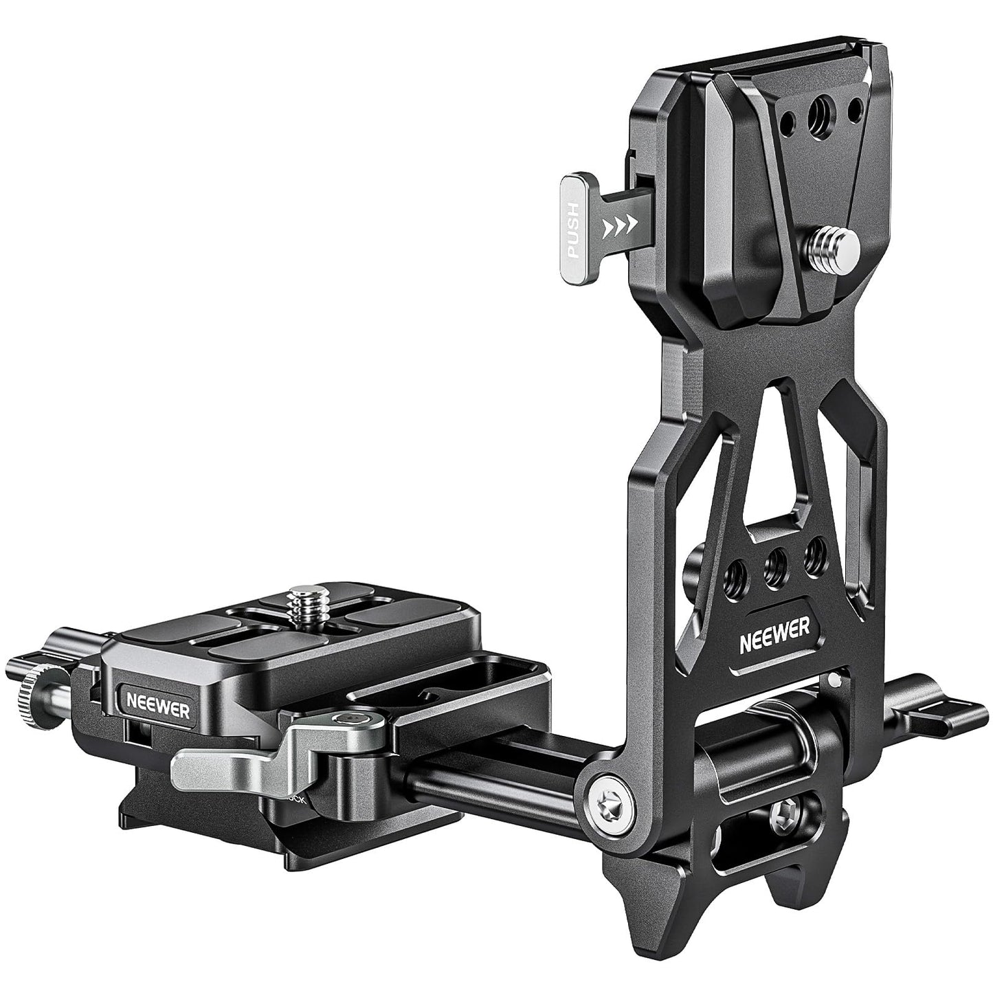 NEEWER V Mount Battery Plate with Arca Type Quick Release Plate, Foldable V Lock Mounting Adapter for NEEWER PS099E, Compatible with Camera Cage Video