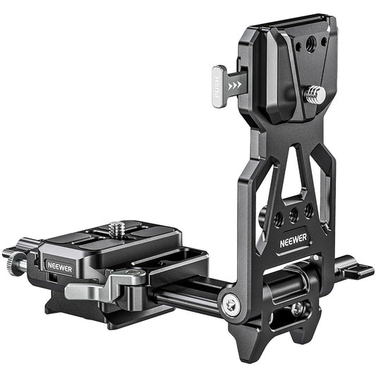 NEEWER V Mount Battery Plate with Arca Type Quick Release Plate, Foldable V Lock Mounting Adapter for NEEWER PS099E, Compatible with Camera Cage Video