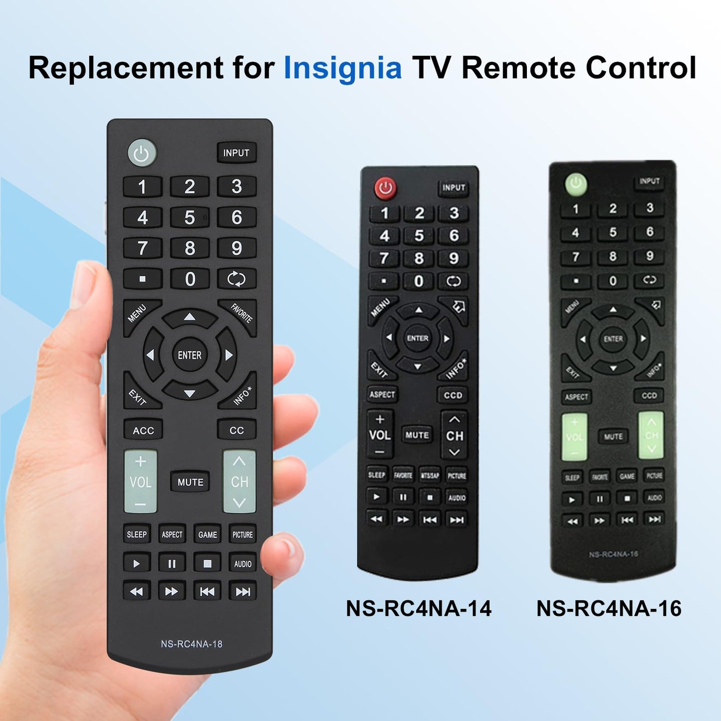 for Insignia TV Remote Control Replacement?Not for Insignia Roku or Fire TV?, Universal TV Remote for Insignia LED LCD Tvs, No Pairing Needed