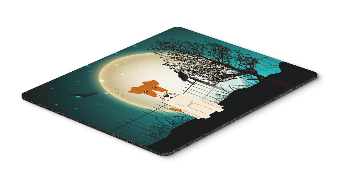 Caroline's Treasures BB2291MP Halloween Scary Wire Fox Terrier Mouse Pad, Hot Pad or Trivet for Home Office Gaming Working Computers Laptop Mouse