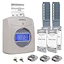 uPunch HN4500 Advanced Calculating Time Clock Bundle for Small Business: Complete Employee Time Tracking System with 200 Time Cards, Racks, Ribbons