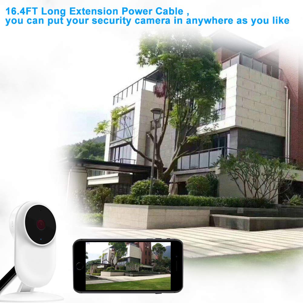 16.4ft Power Extension Cable for Wyze Cam Pan,WyzeCam,Kasa Cam,Yi Dome Home,Furbo Dog,Nest Cam,Oculus Go,Blink,KasaCam NestCam,IP Security