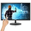 Elweyoo 19 inch Touch Screen Monitoring LCD Display Security Camera Monitor Multi-Function Interface HDMI, AV, BNC, VGA, USB, PC Input CCTV Computer