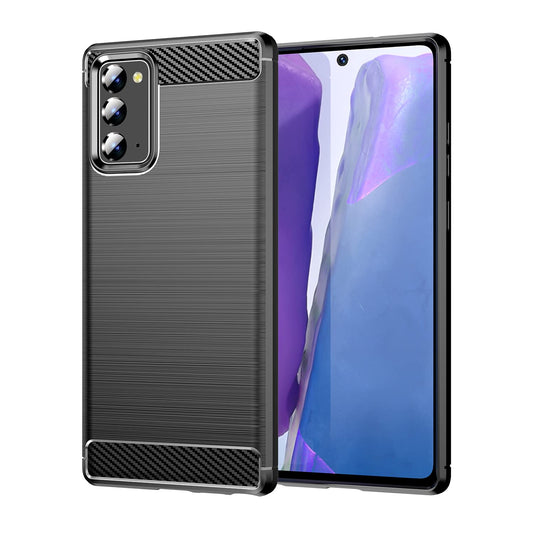 Aikcks for Samsung Galaxy Note 20 Phone case, Shockproof, Scratch Resistant Carbon Fiber Jacket, Soft TPU, for Galaxy Note 20 case (Black,)