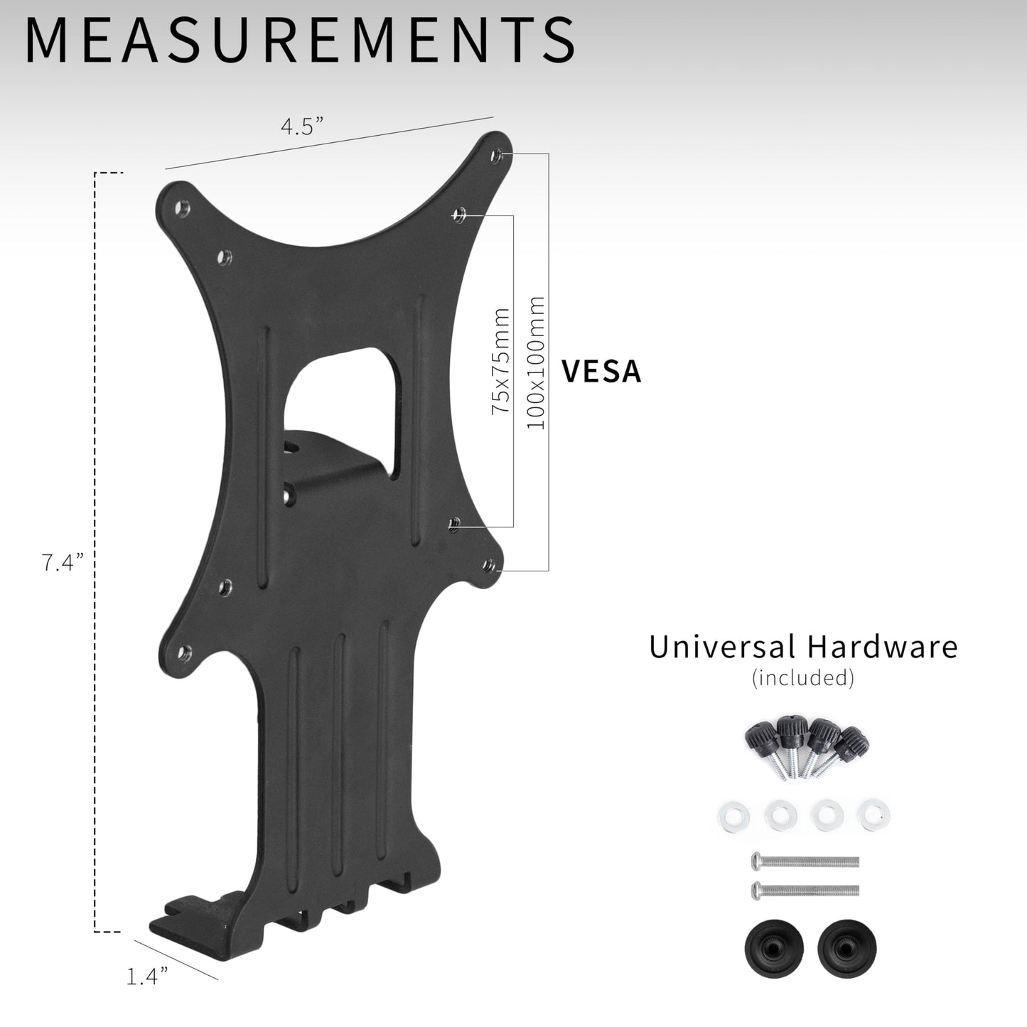VIVO Quick Attach VESA Adapter Plate Bracket Designed for HP Pavilion Monitors 25xw, 24xw, 23xw, 22xw, 22cwa, 27cw, 25cw, 24cw, 23cw, and 22cw