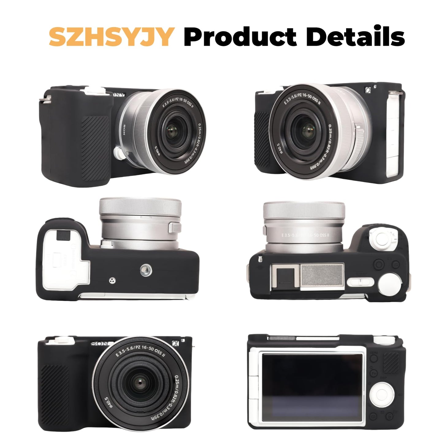 SZHSYJY Camera Case for Sony ZV-E10 II/ZV-E10M2 Digital Camera,ZV-E10 II Soft Silicone Protective Bag,Anti-Scratch Slim Fit Soft Sleeve with ZV-E10 II