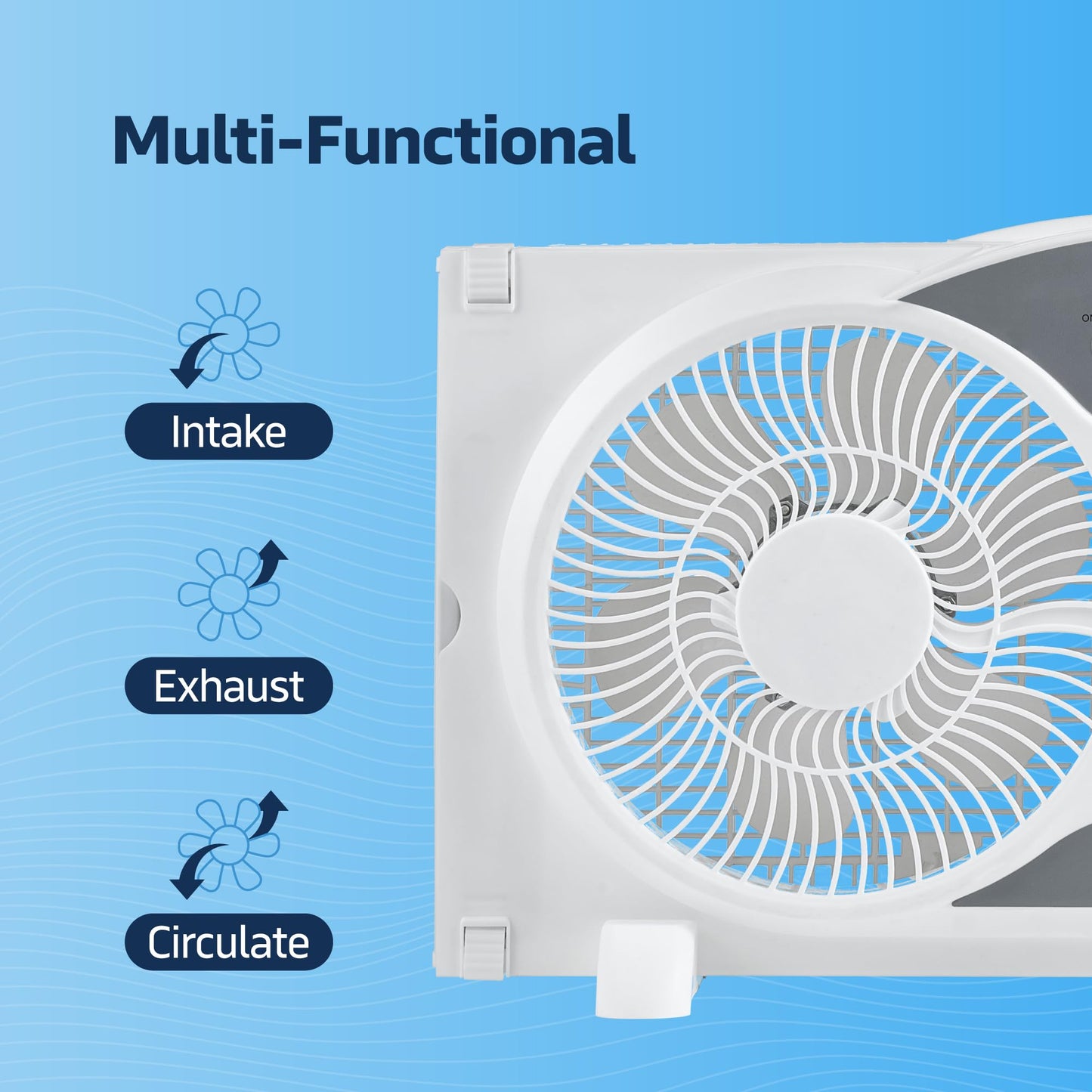 Nexair 9" Twin Window fan with Remote Control, 3 Speed Bedroom window fan reversible Airflow Exhaust And Intake Quiet Operation, Fan Window Easy