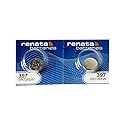 Renata 397 SR726SW Batteries - 1.55V Silver Oxide 397 Watch Battery (2 Count)