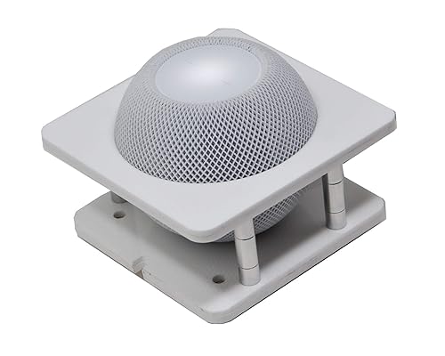TABcare Anti-Theft Security Acrylic 75x75mm VESA Case for HomePod mini with Wall Mount Kit (White)