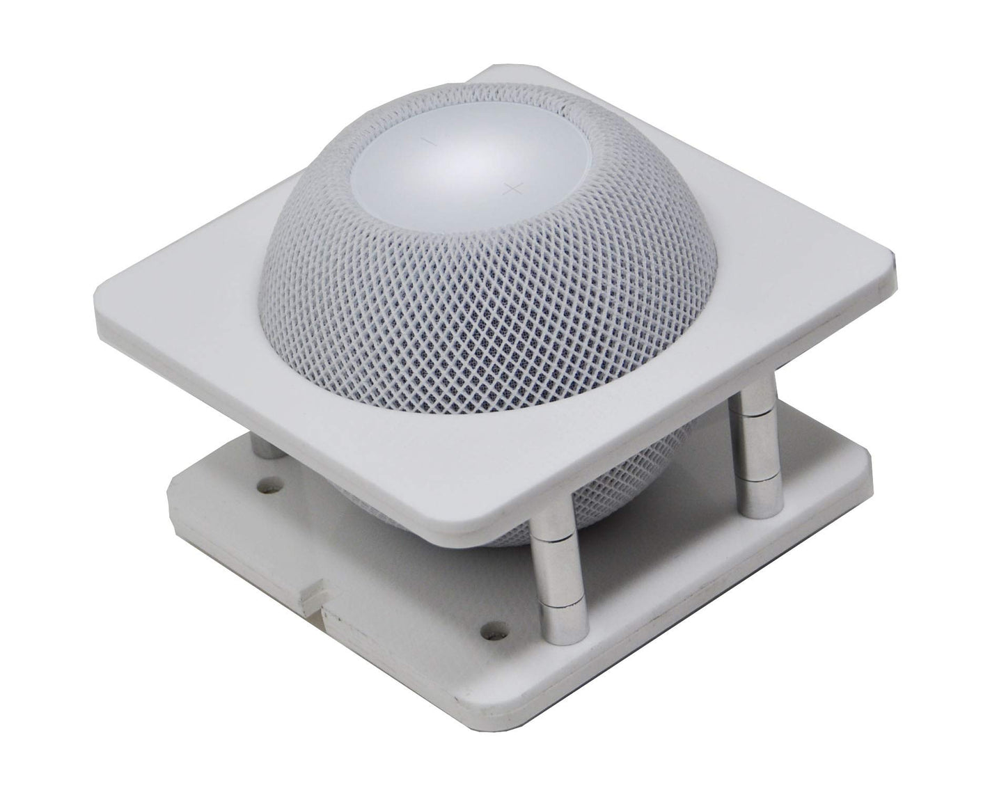 TABcare Anti-Theft Security Acrylic 75x75mm VESA Case for HomePod mini with Wall Mount Kit (White)