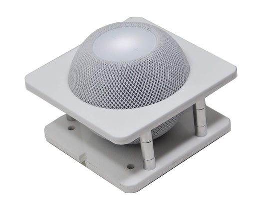 TABcare Anti-Theft Security Acrylic 75x75mm VESA Case for HomePod mini with Wall Mount Kit (White)